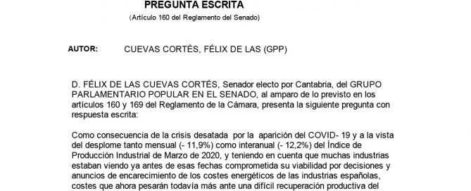 Pregunta sobre Industria y factura energética